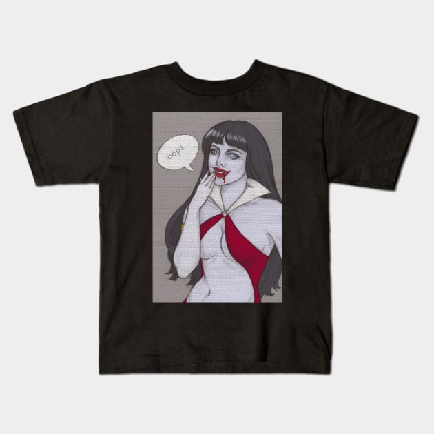 Vampirella Kids T-Shirt by Designs by Twilight